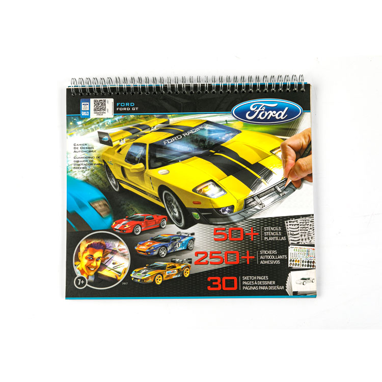 Sketch Book-Top Spiral Book Kereta Lumba Kuning